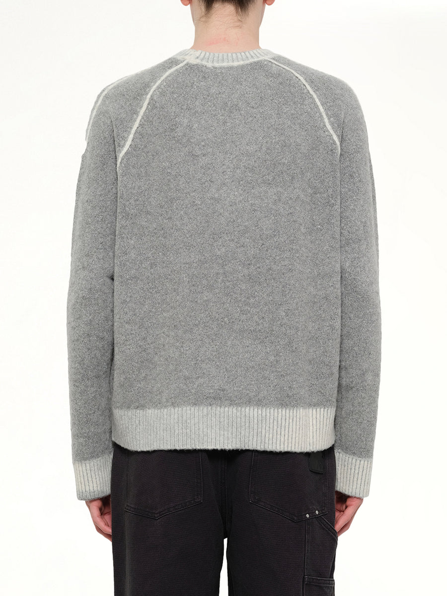 Laurel Knit Sweatshirt in Sun Fade Grey