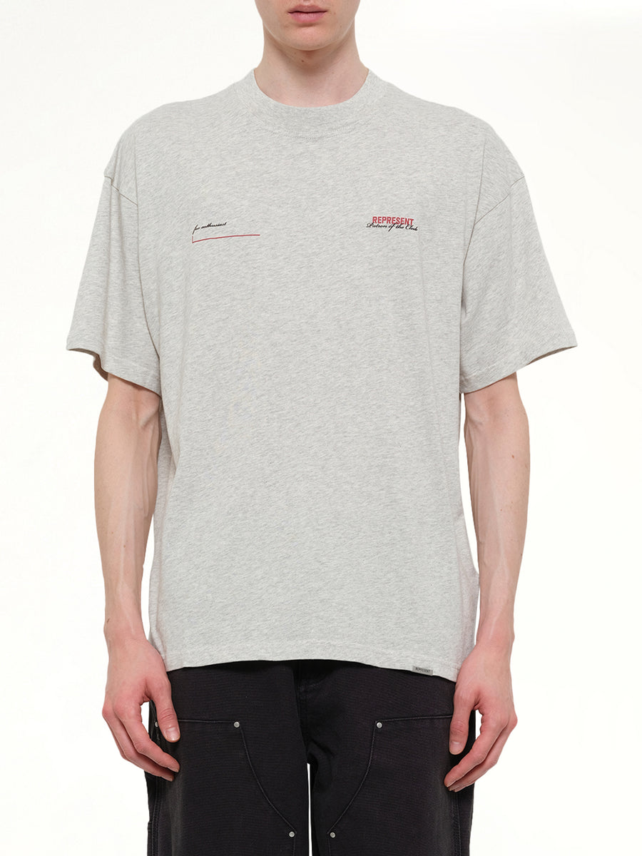 Patron of The Club T-Shirt in Cream Marl