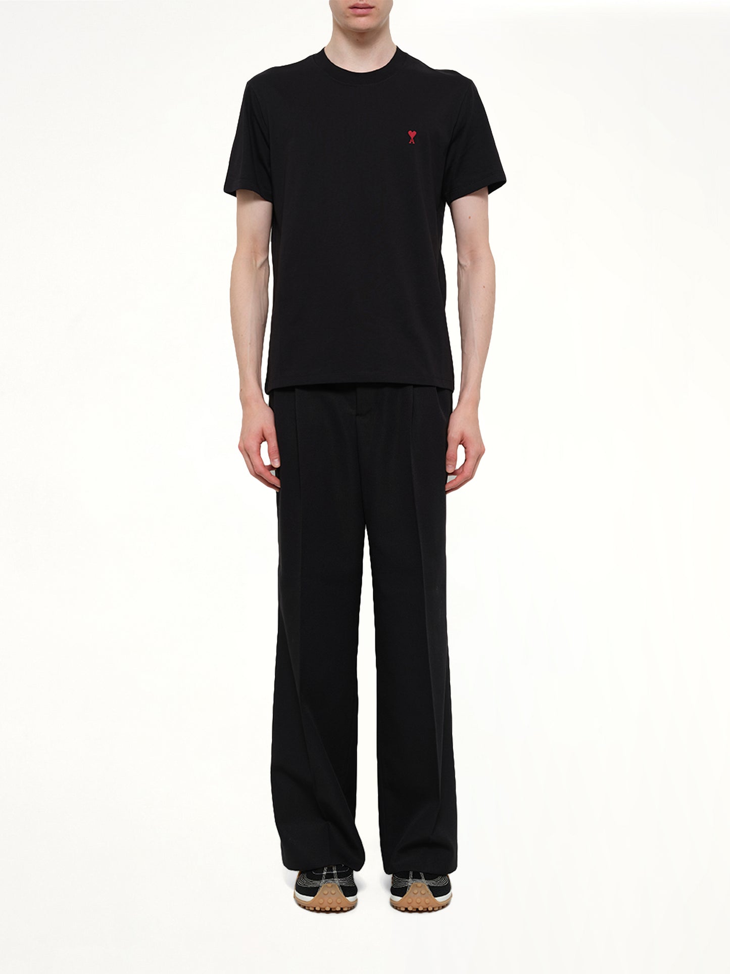 Red Ami De Coeur T-Shirt in Black