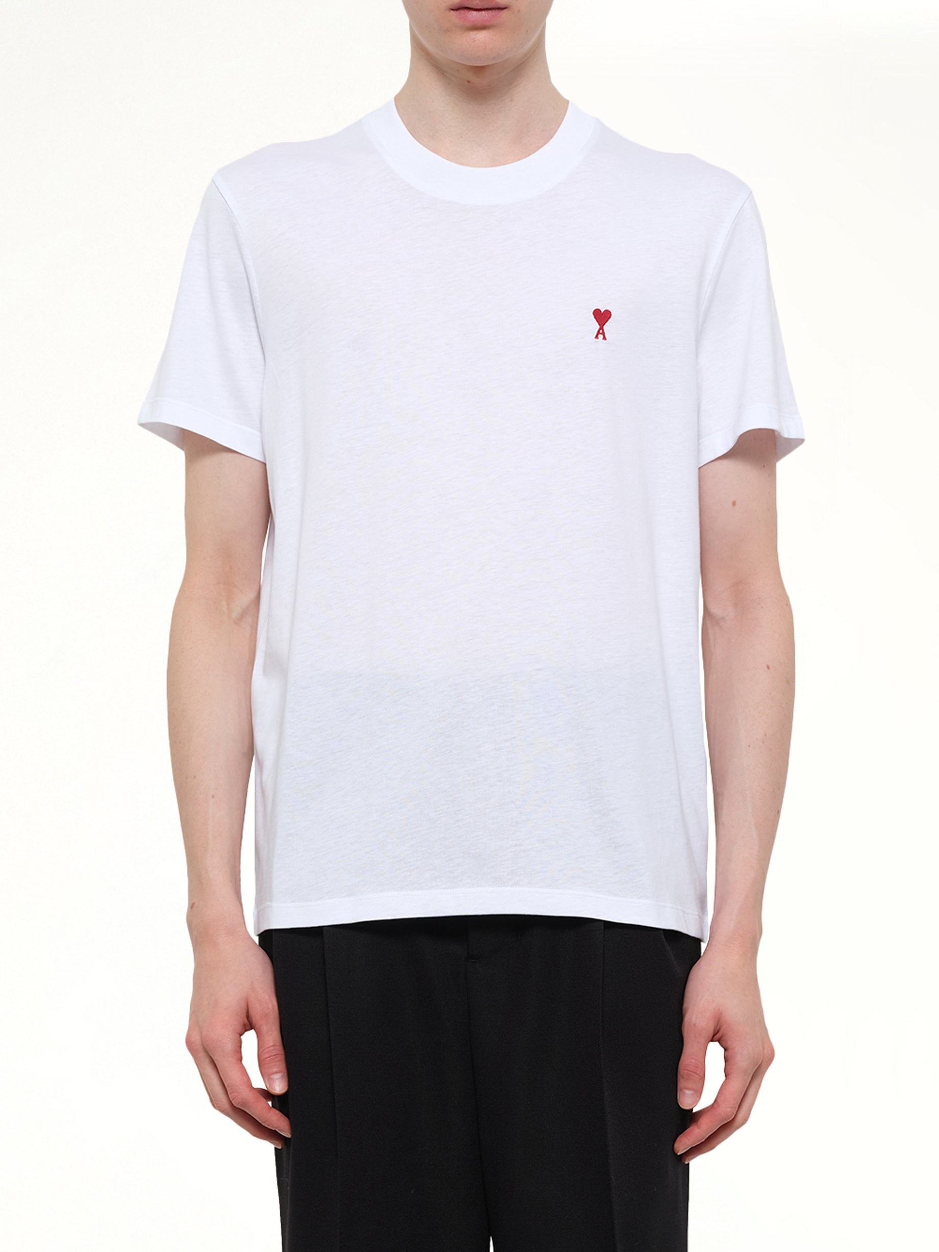 Red Ami De Coeur T-Shirt in White