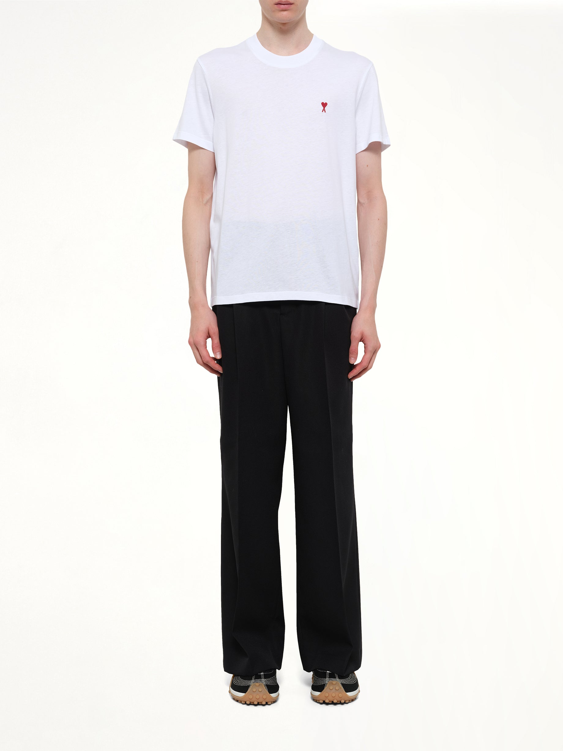 Red Ami De Coeur T-Shirt in White
