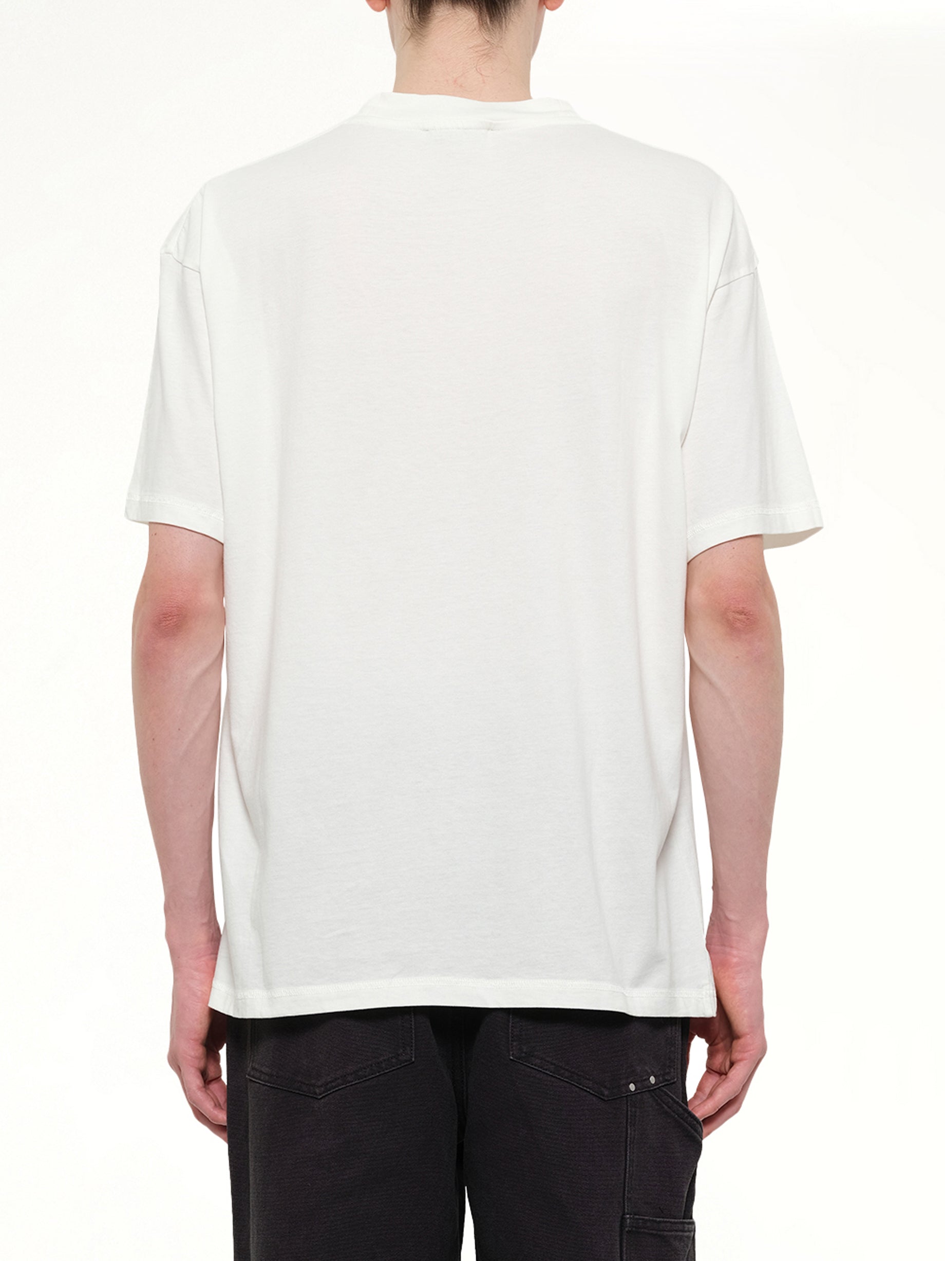 Western Initial T-Shirt in Flat White