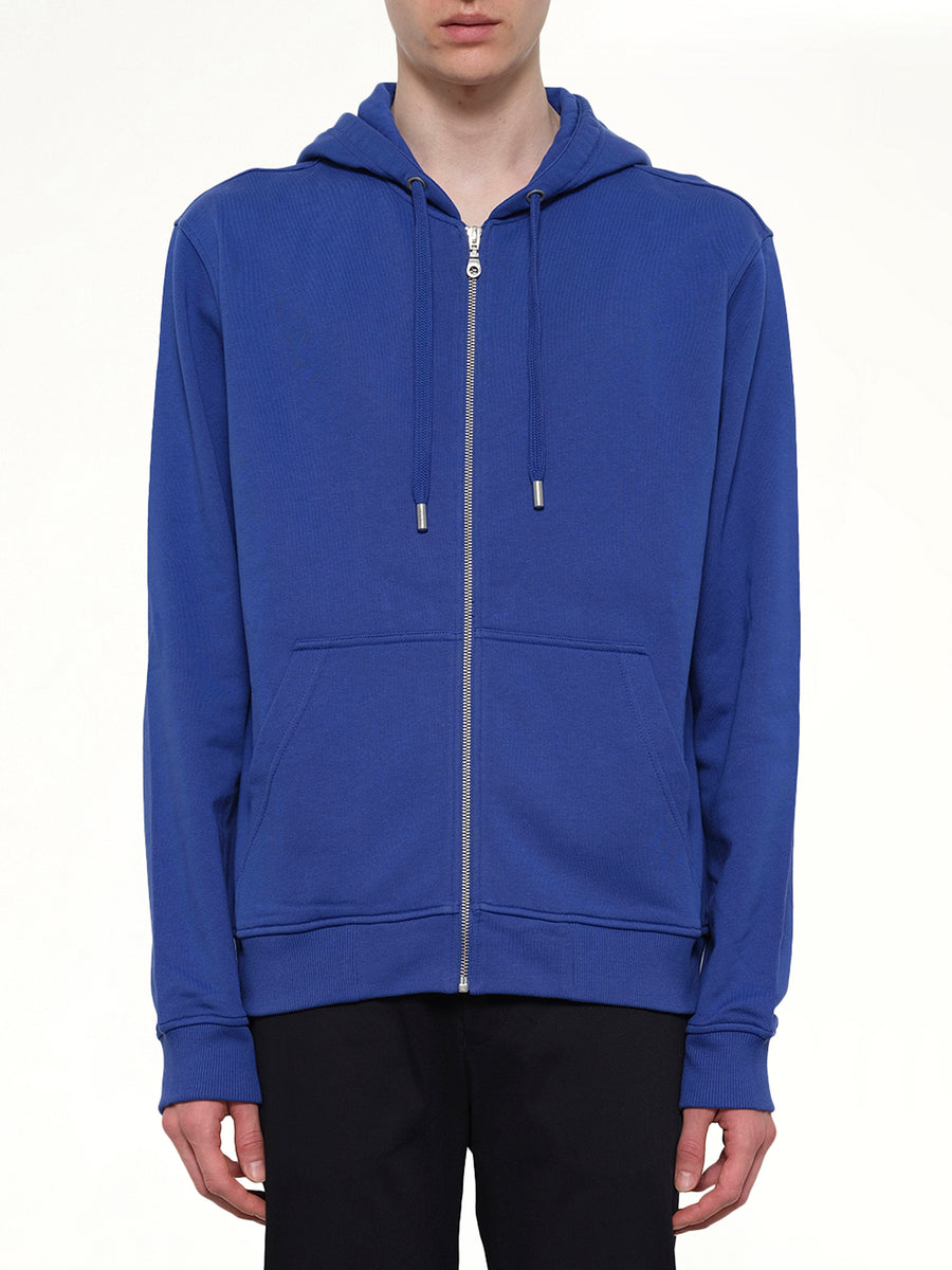 Logo Zip Hoodie in Blue