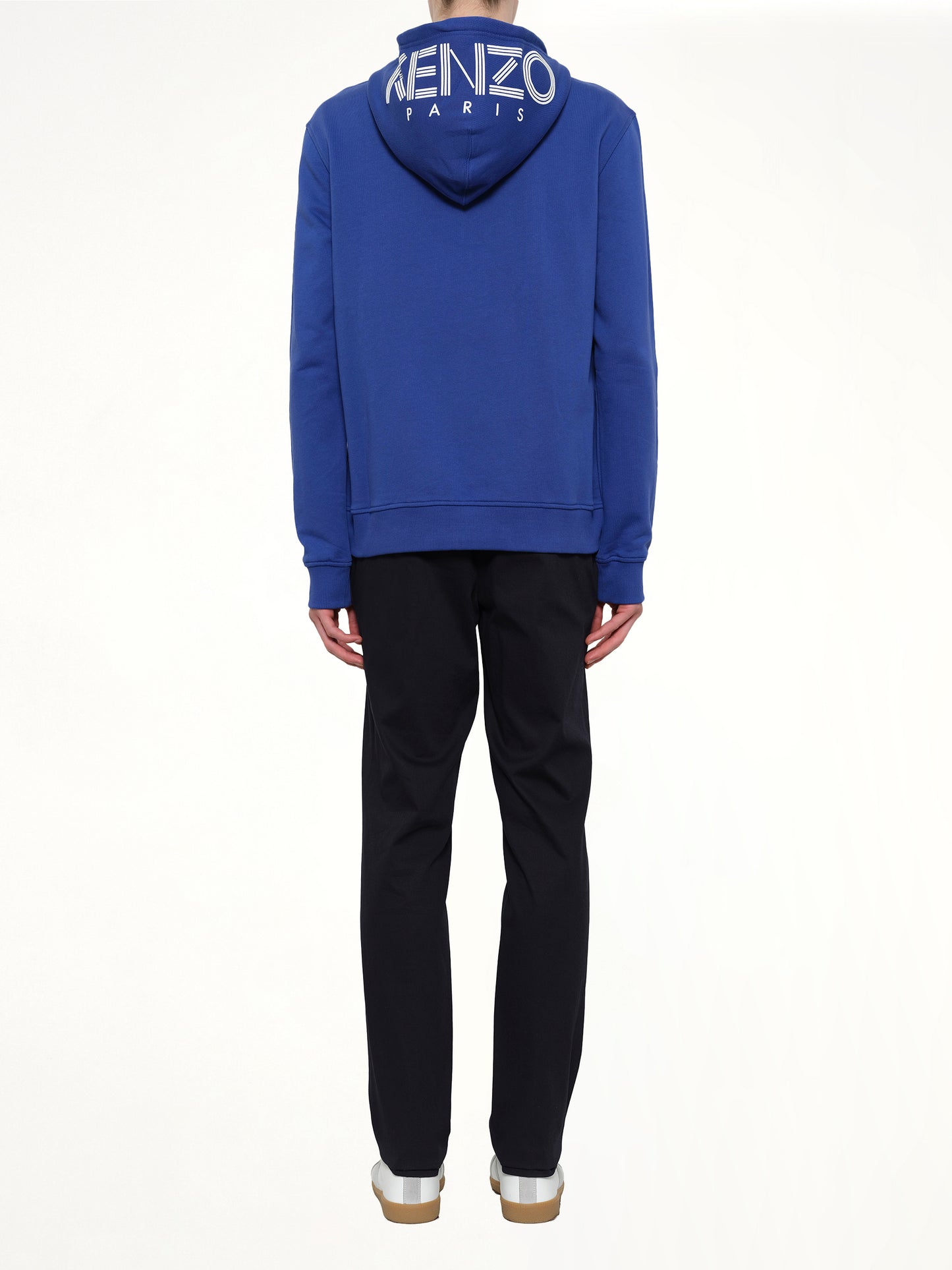 Logo Zip Hoodie in Blue