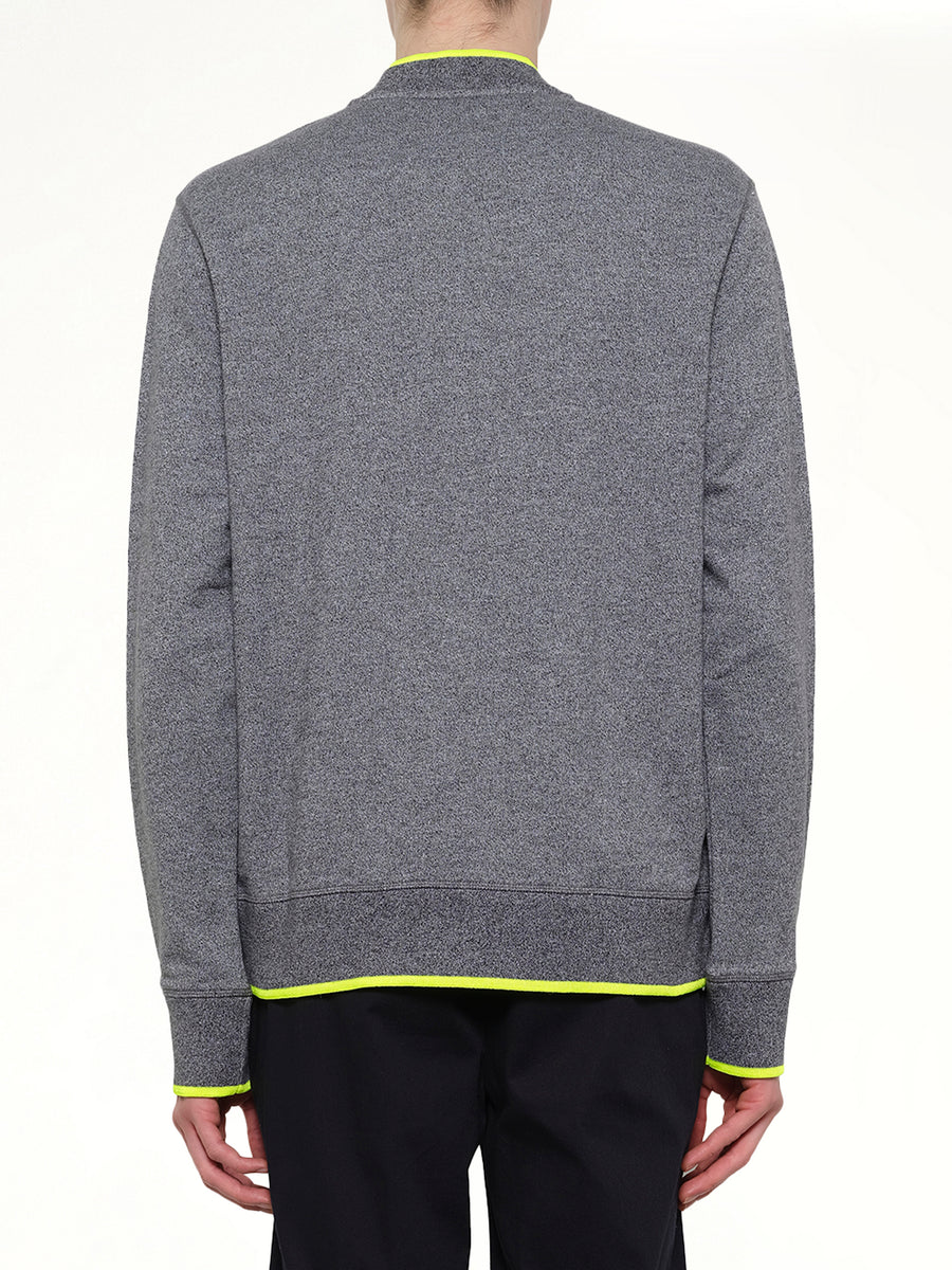 Tiger Zip Cardigan in Grey