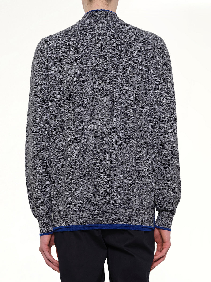 Tiger Zip Cardigan in Anthracite
