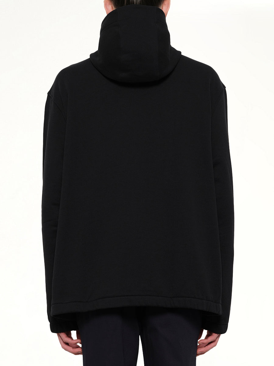 Ski Hood Sweatshirt in Black