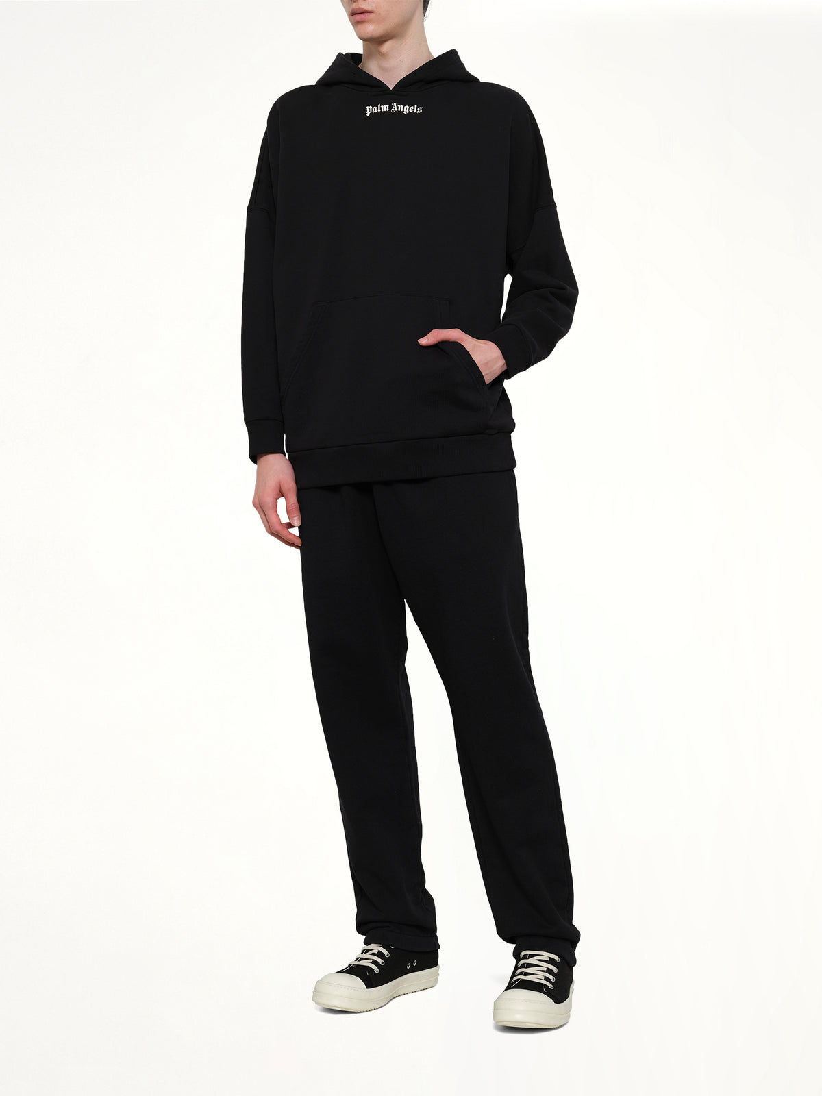 Classic Logo Over Hoodie in Black/Off White