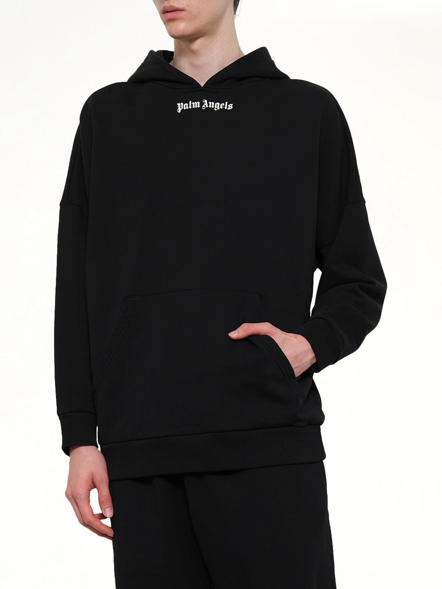 Classic Logo Over Hoodie in Black/Off White