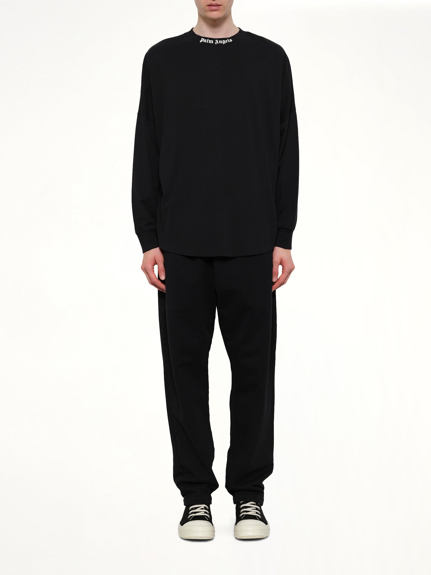 Classic Logo Over T-Shirt L/S in Black/Off White