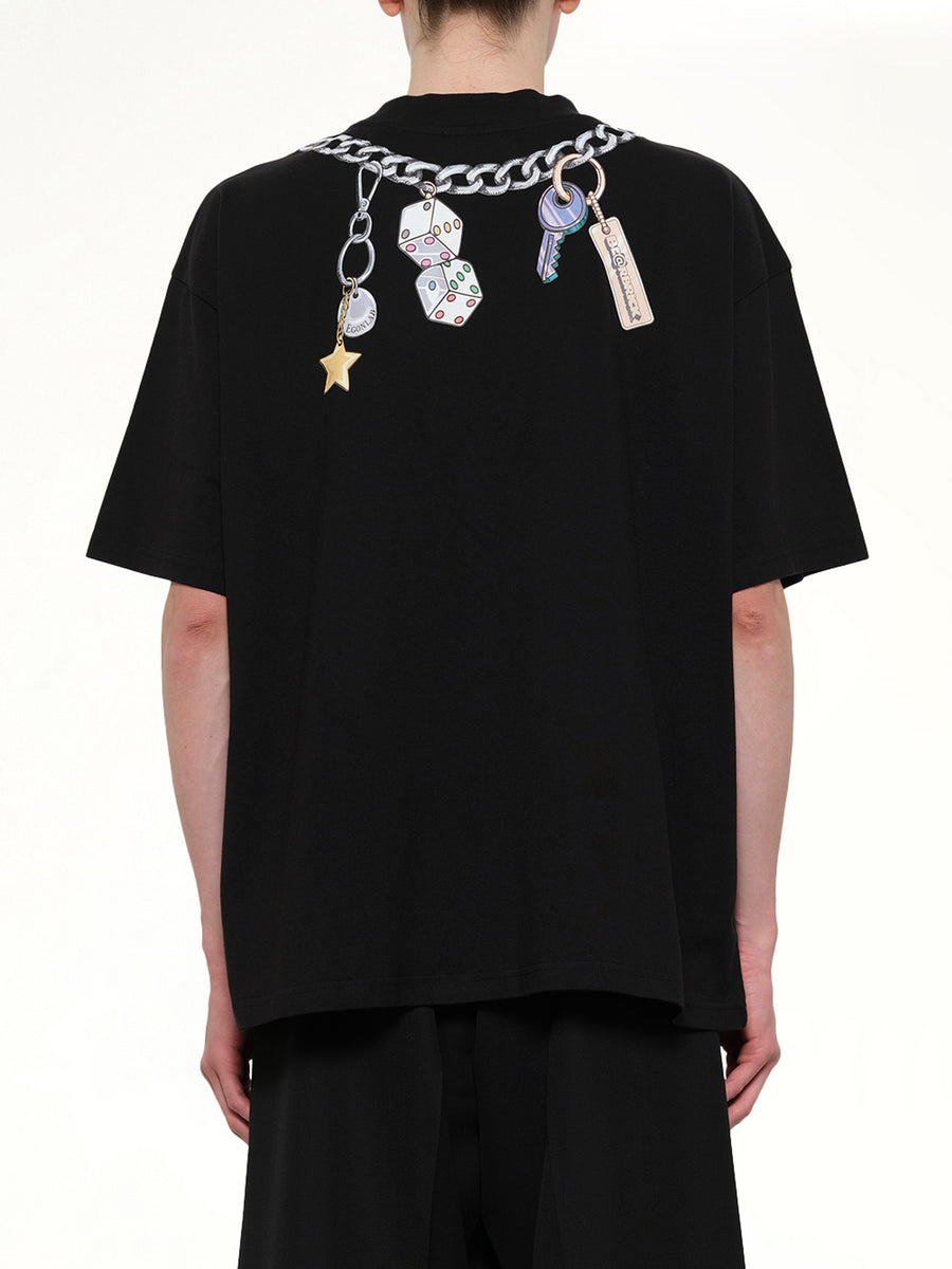 Bearbrick Print Cotton T-Shirt in Black