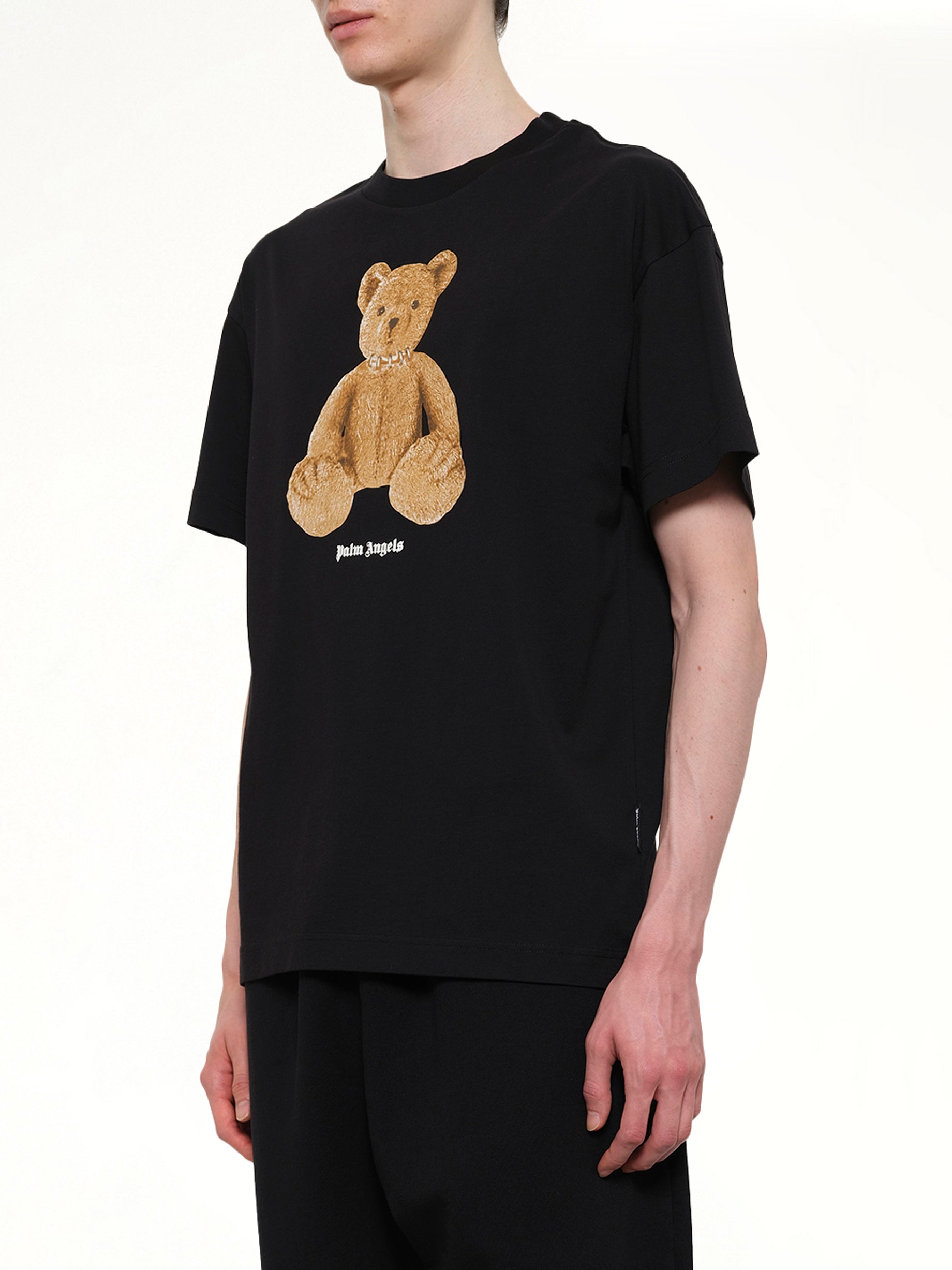 Bear Regular T-Shirt in Black/Brown