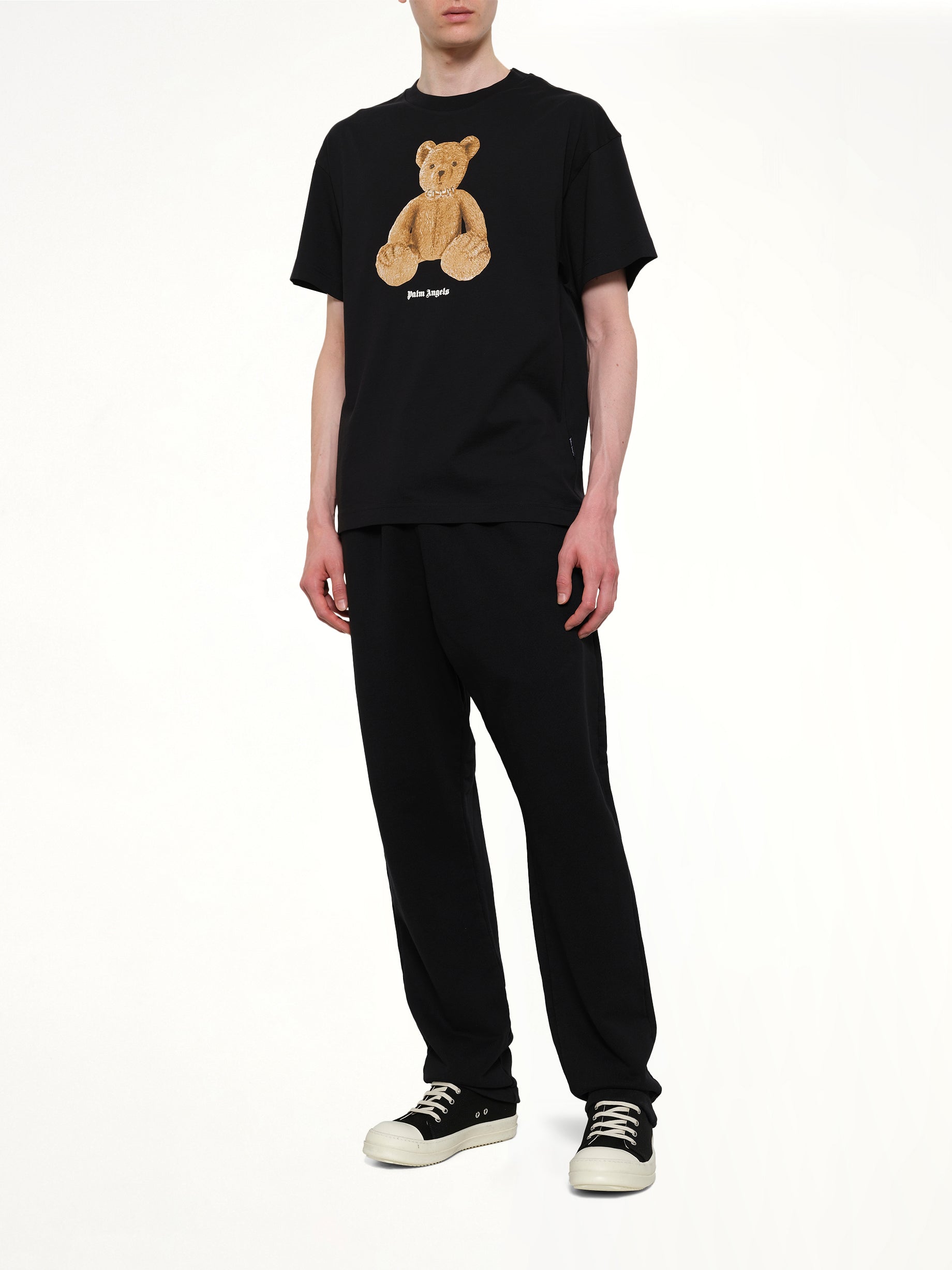 Bear Regular T-Shirt in Black/Brown