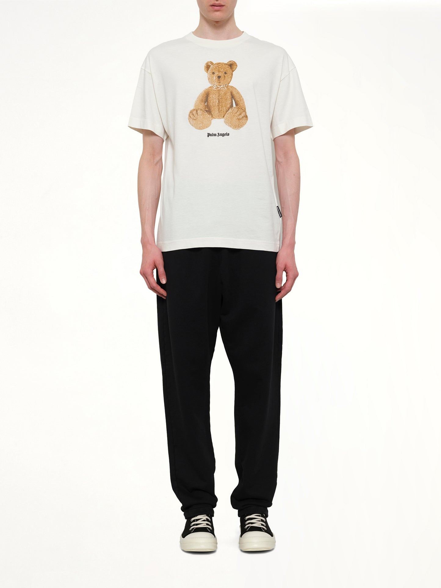 Bear Regular T-Shirt in White/Brown