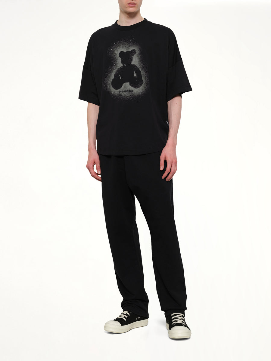 Spray Bear Over T-Shirt in Black/Dark Grey