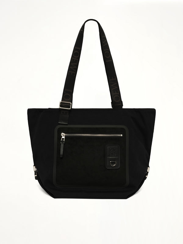 Flex Zipped Tote Bag in Black