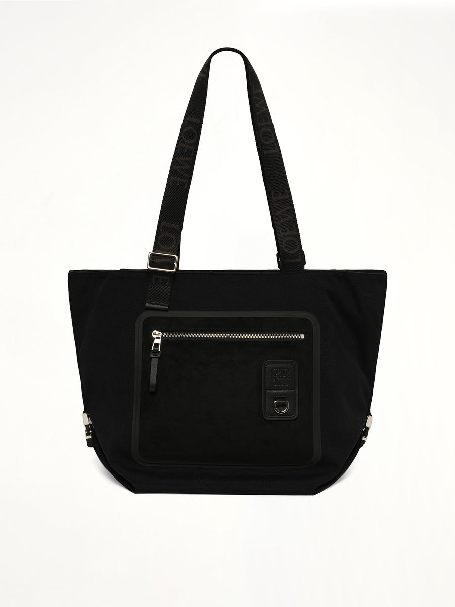 Flex Zipped Tote Bag in Black