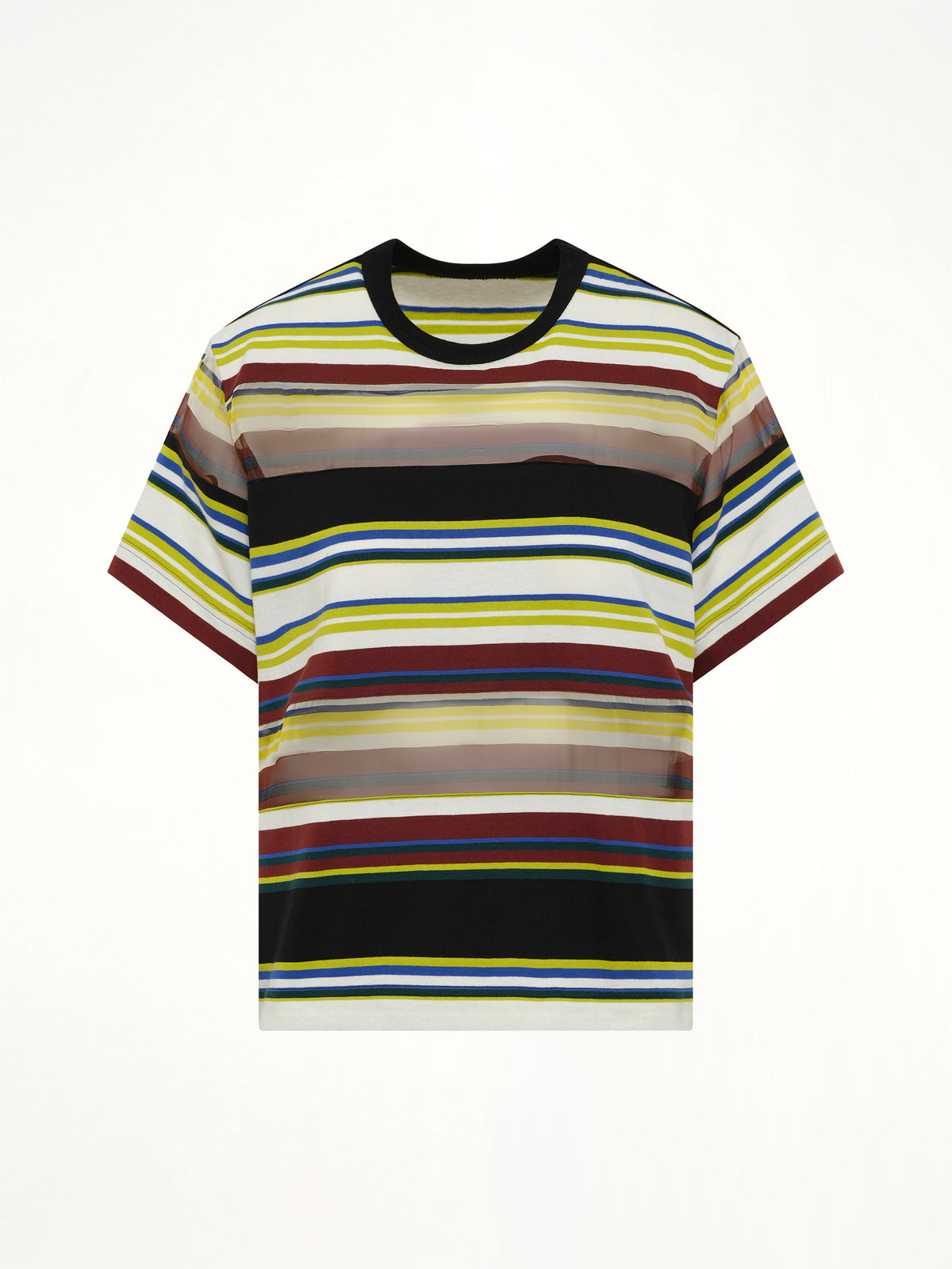Stripe Cotton Jersey T-Shirt in Yellow