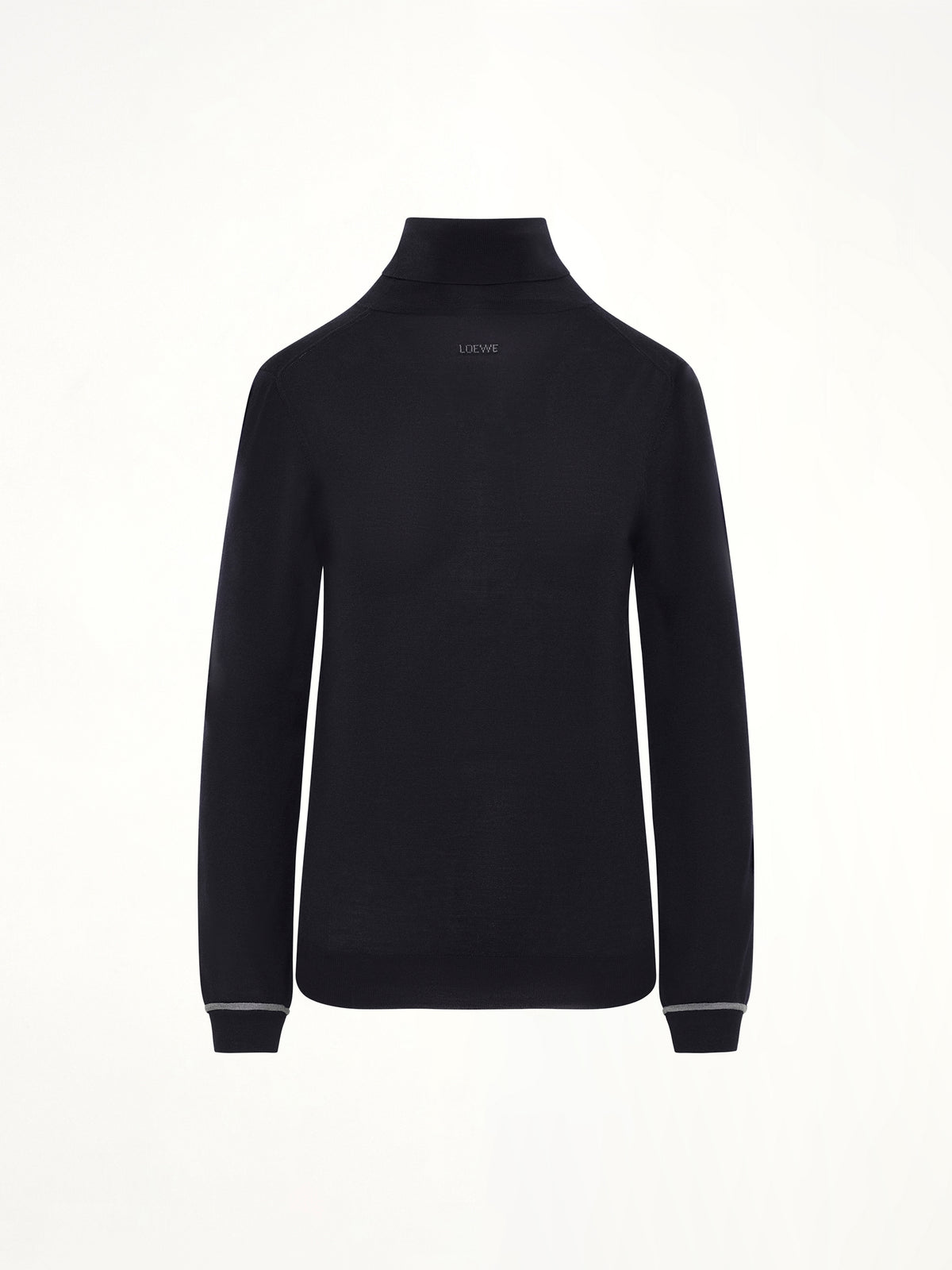 Turtleneck Sweater in Navy/Grey