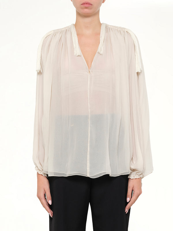 Sheer Lanvin Top in White