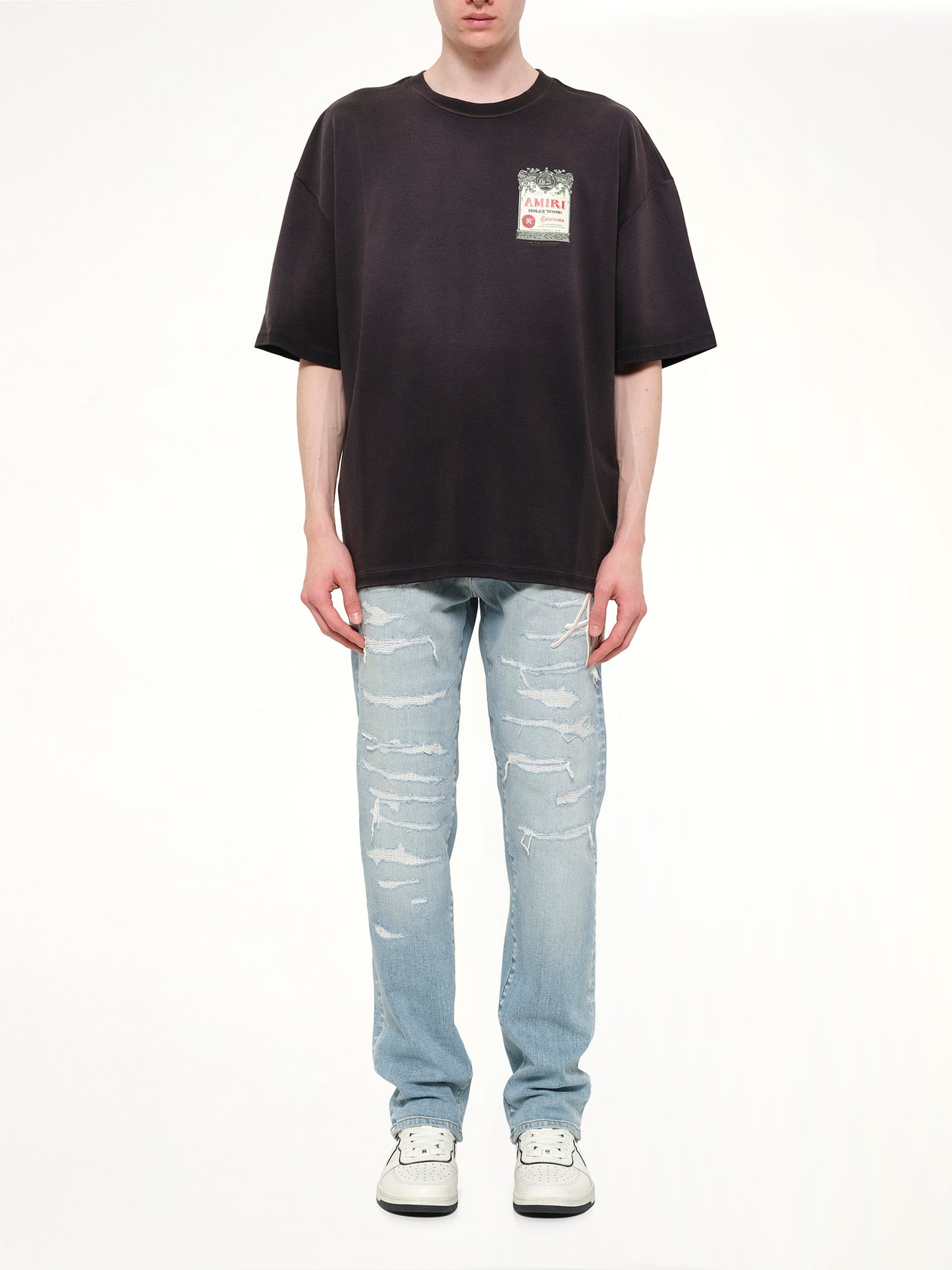 Chateau Stamp Oversized T-Shirt in Black