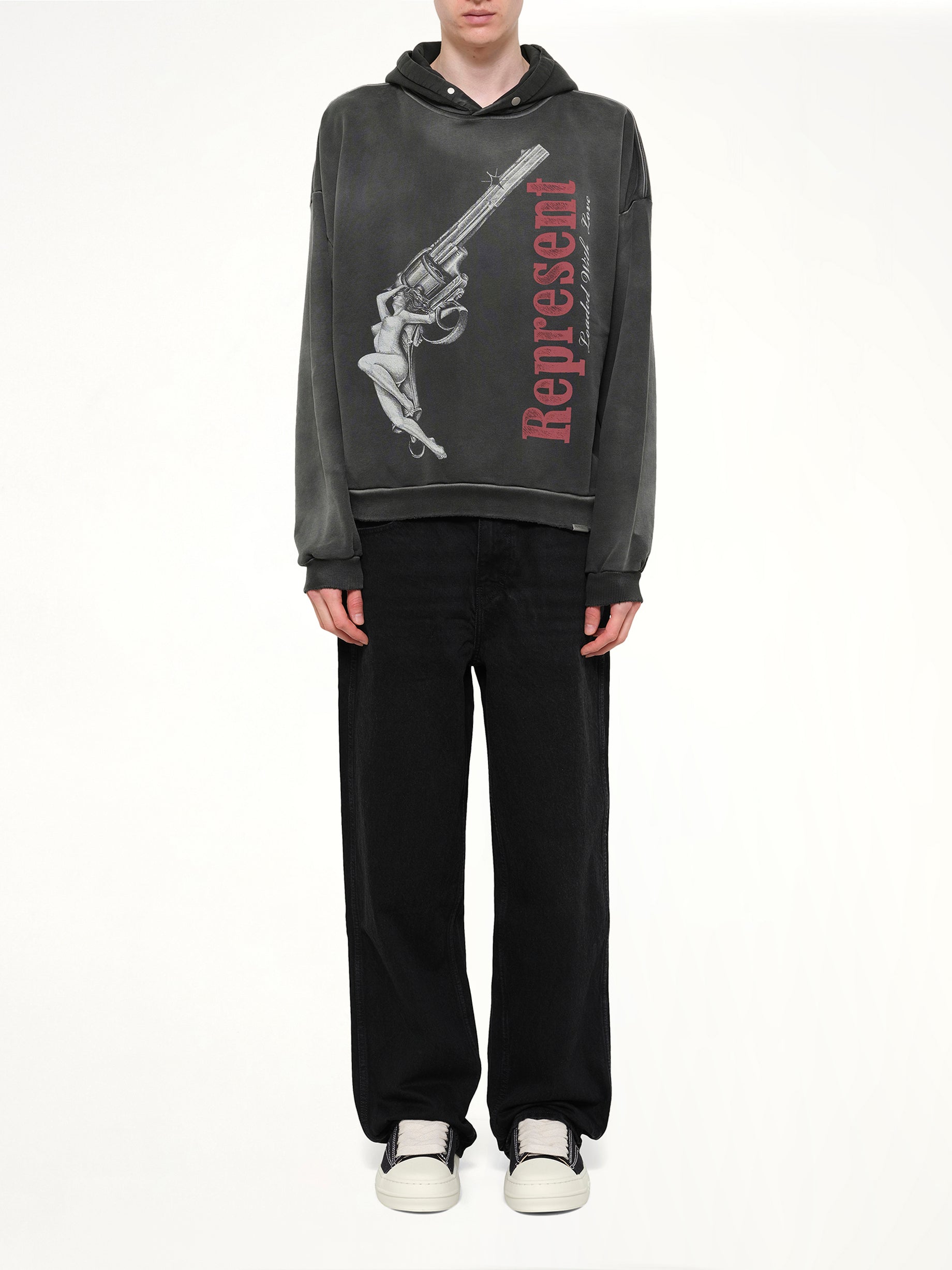 Loaded With Love Hoodie in Stained Black