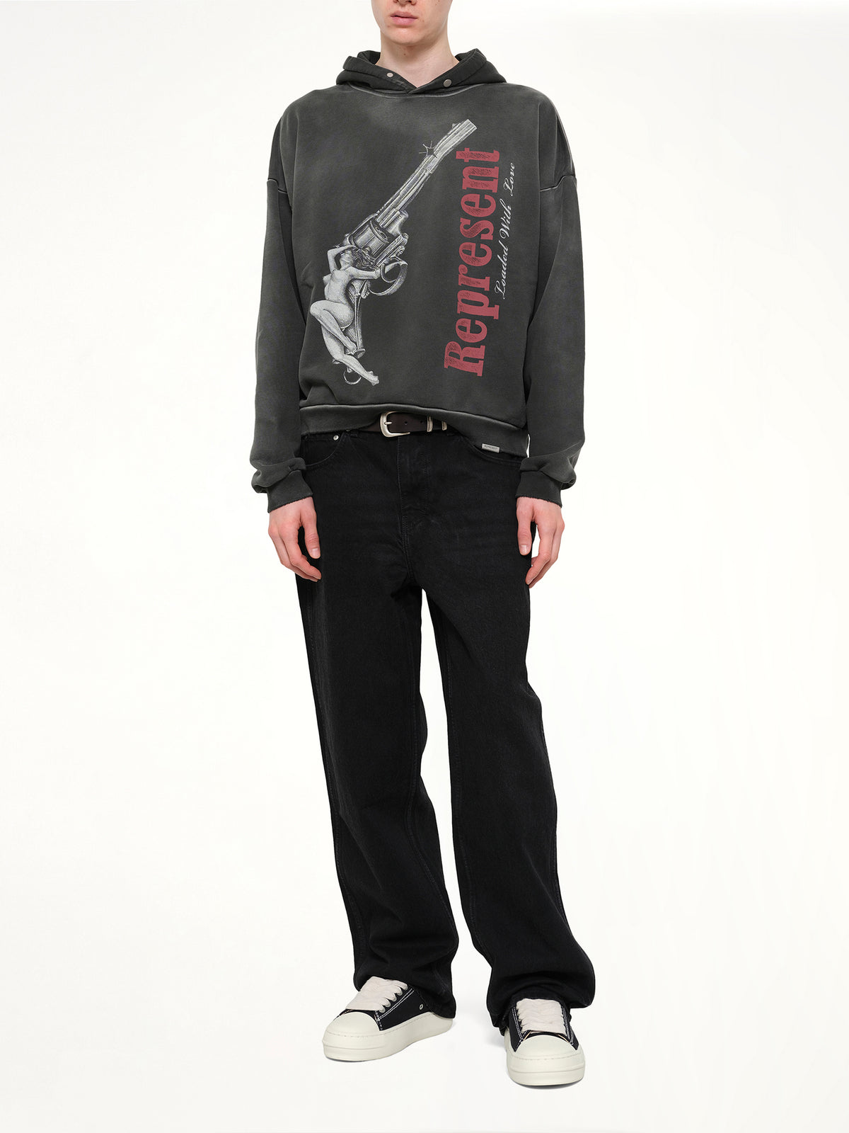 Loaded With Love Hoodie in Stained Black