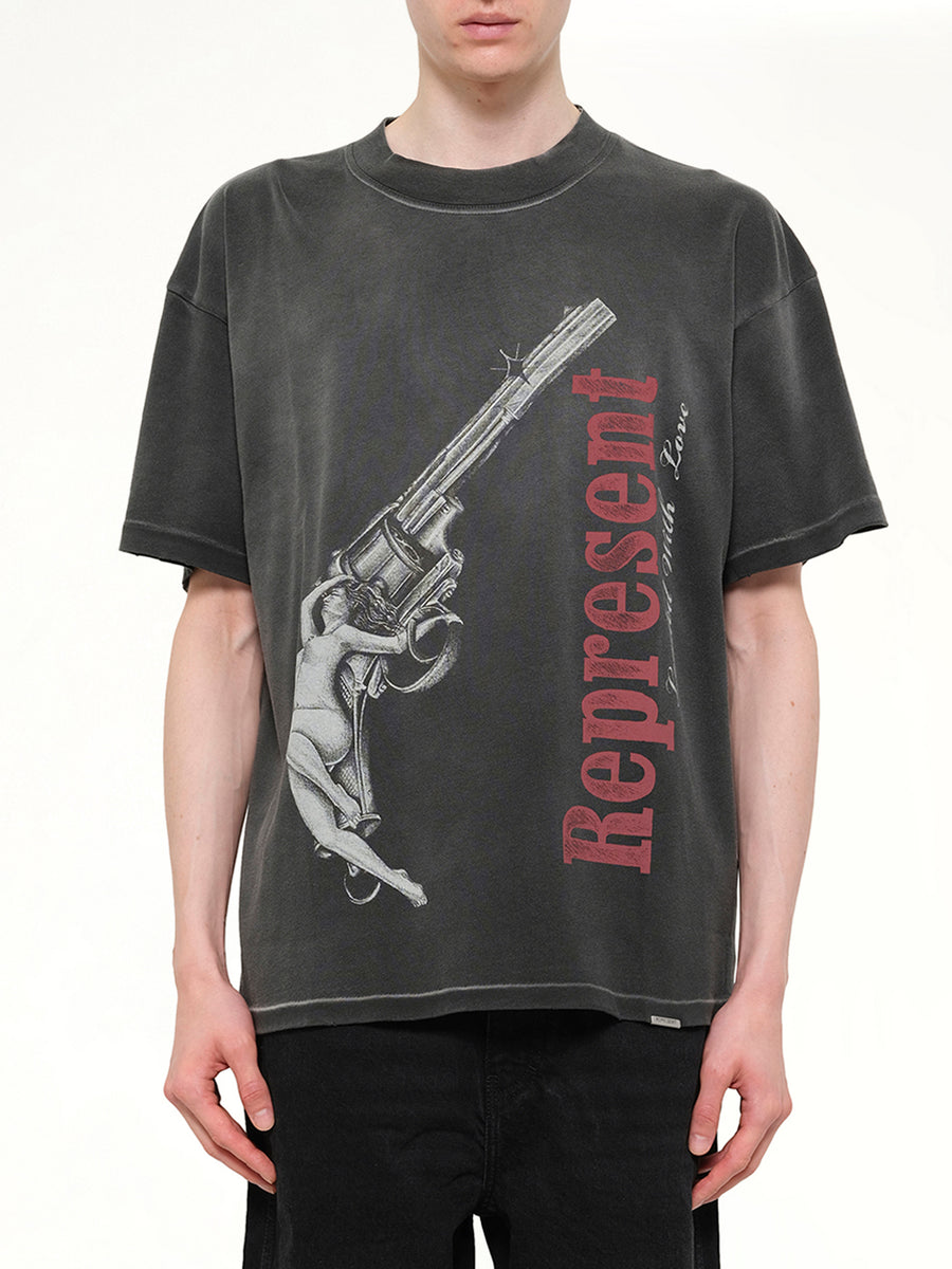 Loaded With Love T-Shirt in Stained Black