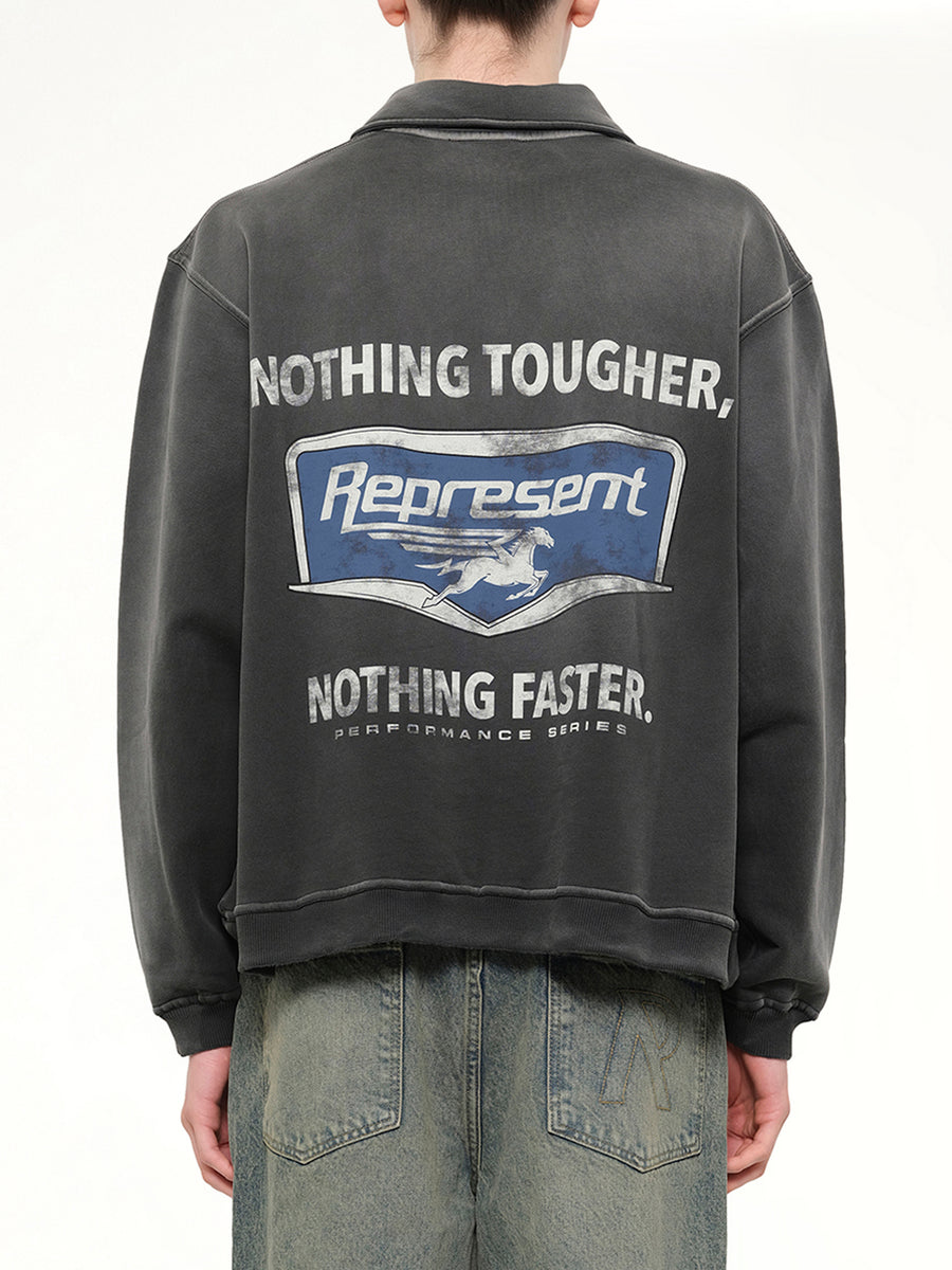 Nothing Faster Quarter Zip Sweatshirt in Stained Black