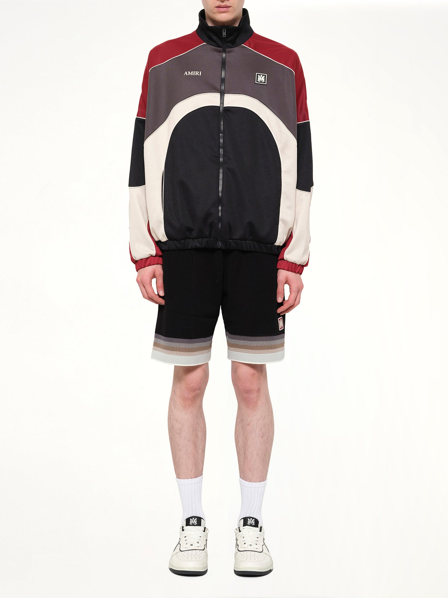 Panel Track Jacket in Black