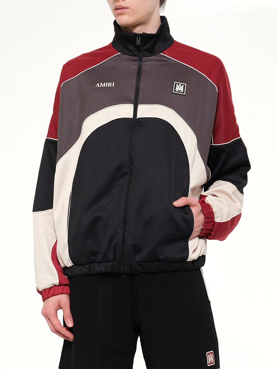 Panel Track Jacket in Black