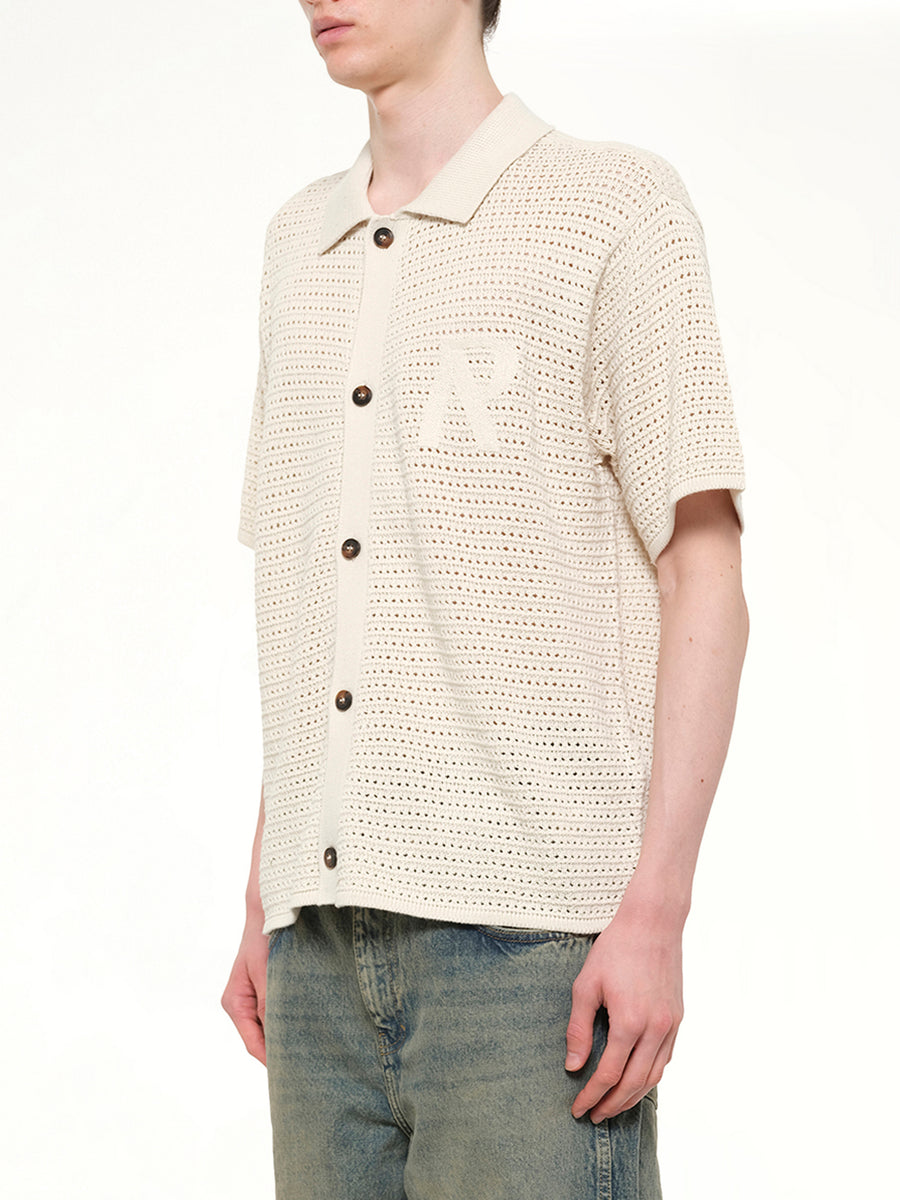 Pico Knit Shirt in Ecru