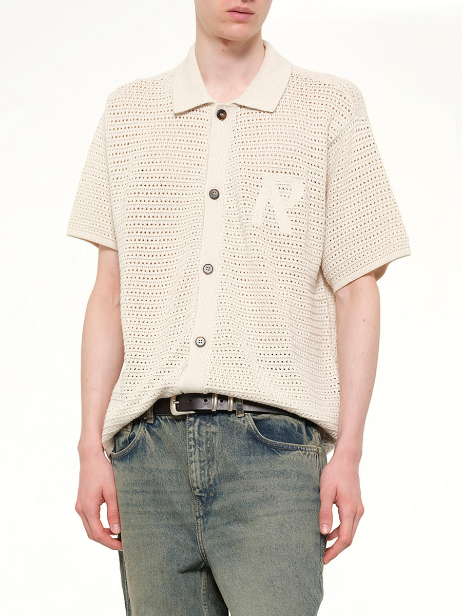 Pico Knit Shirt in Ecru