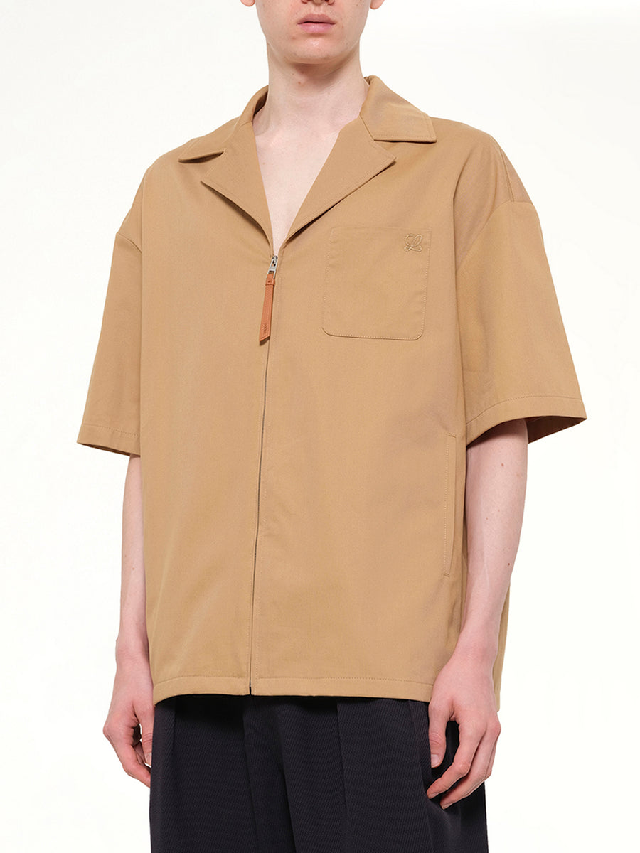Short Sleeve Shirt in Almond