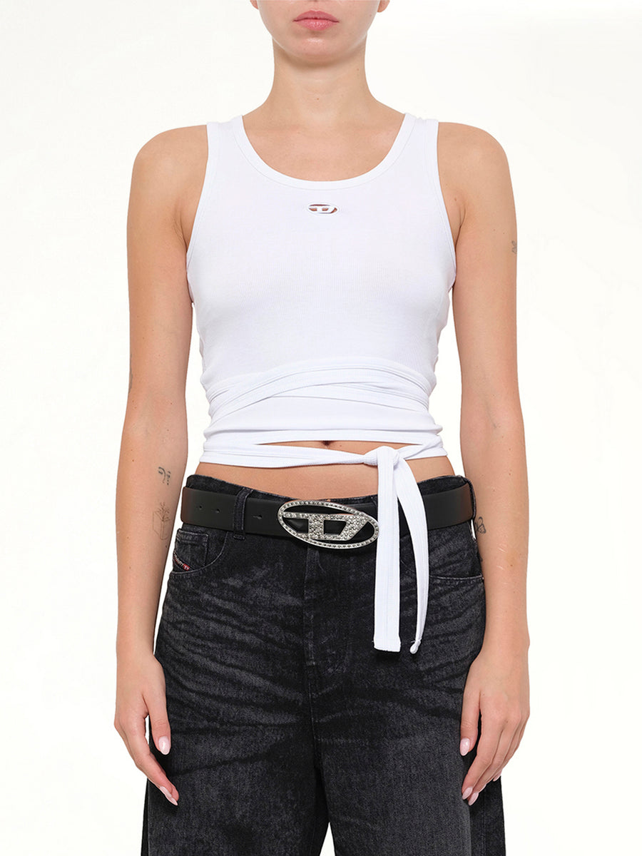 T-ANKY-TAIL-S1 Top in White