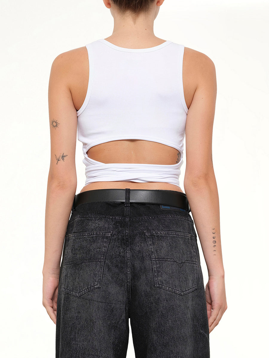T-ANKY-TAIL-S1 Top in White