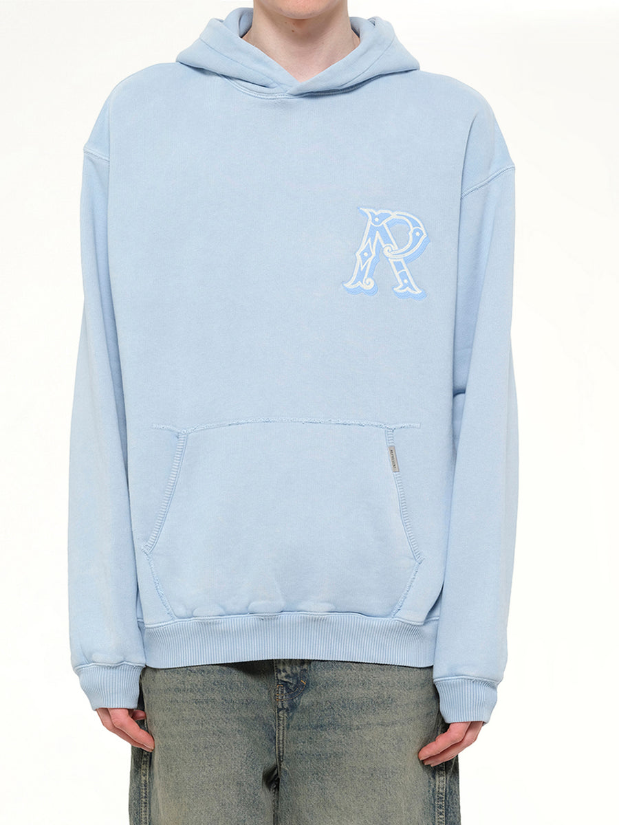Western Initial Hoodie in Mountain Bluebird