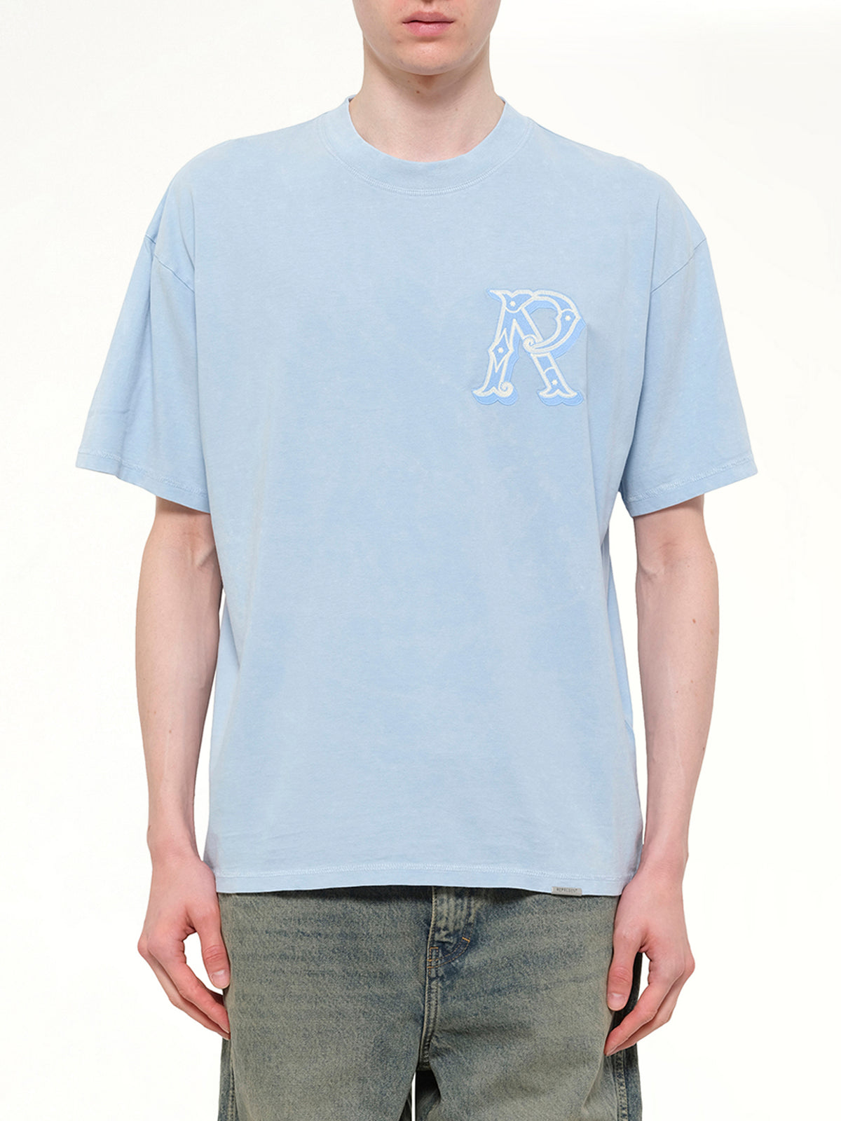 Western Initial T-Shirt in Mountain Bluebird