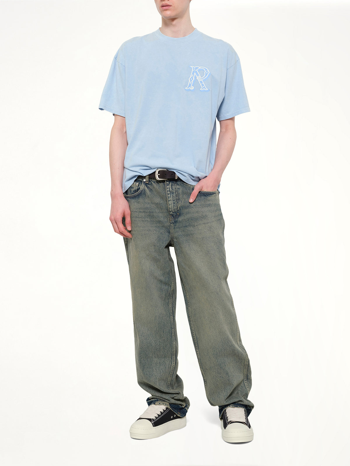 Western Initial T-Shirt in Mountain Bluebird