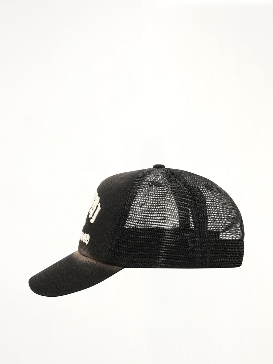 Faded Amiri Hollywood Trucker Hat in Black