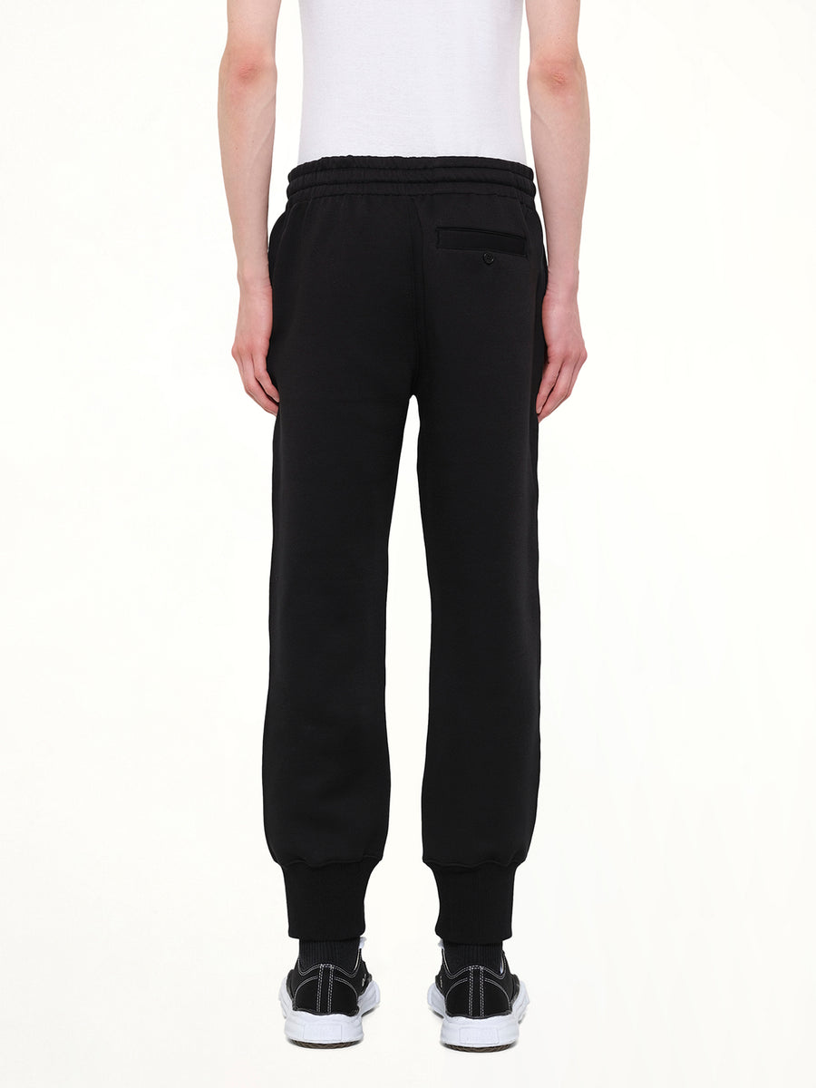 Double Knit Jogger Pants in Black