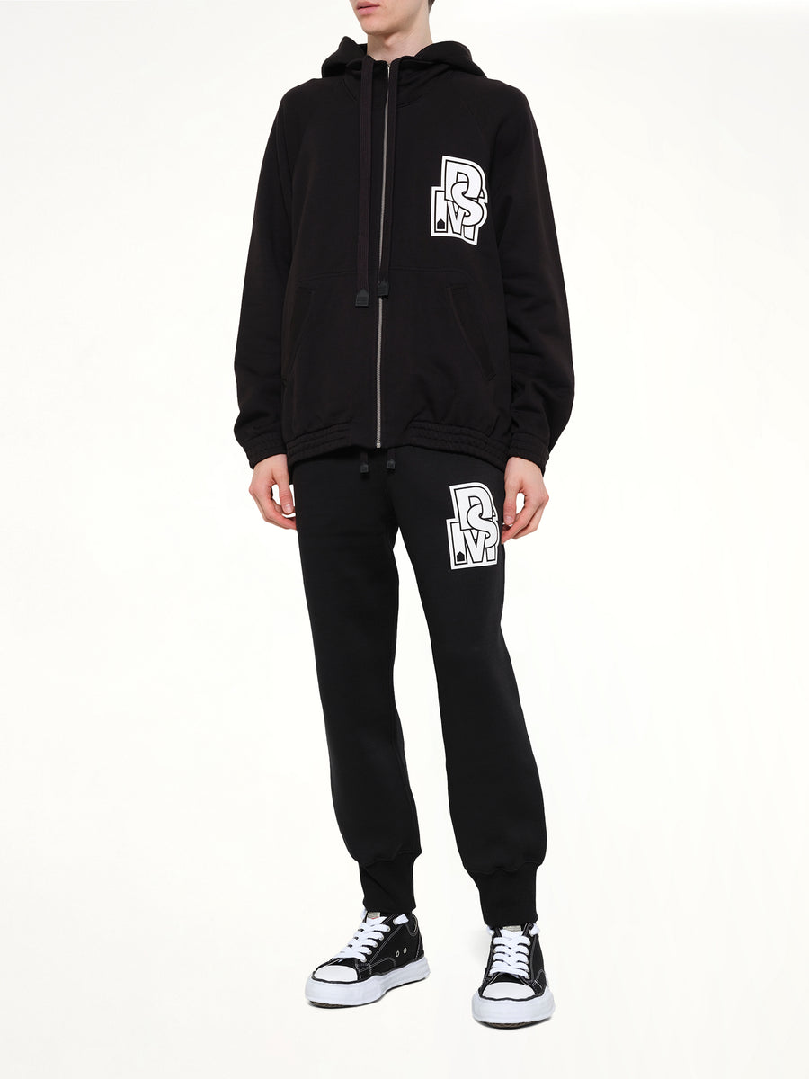 Double Knit Jogger Pants in Black