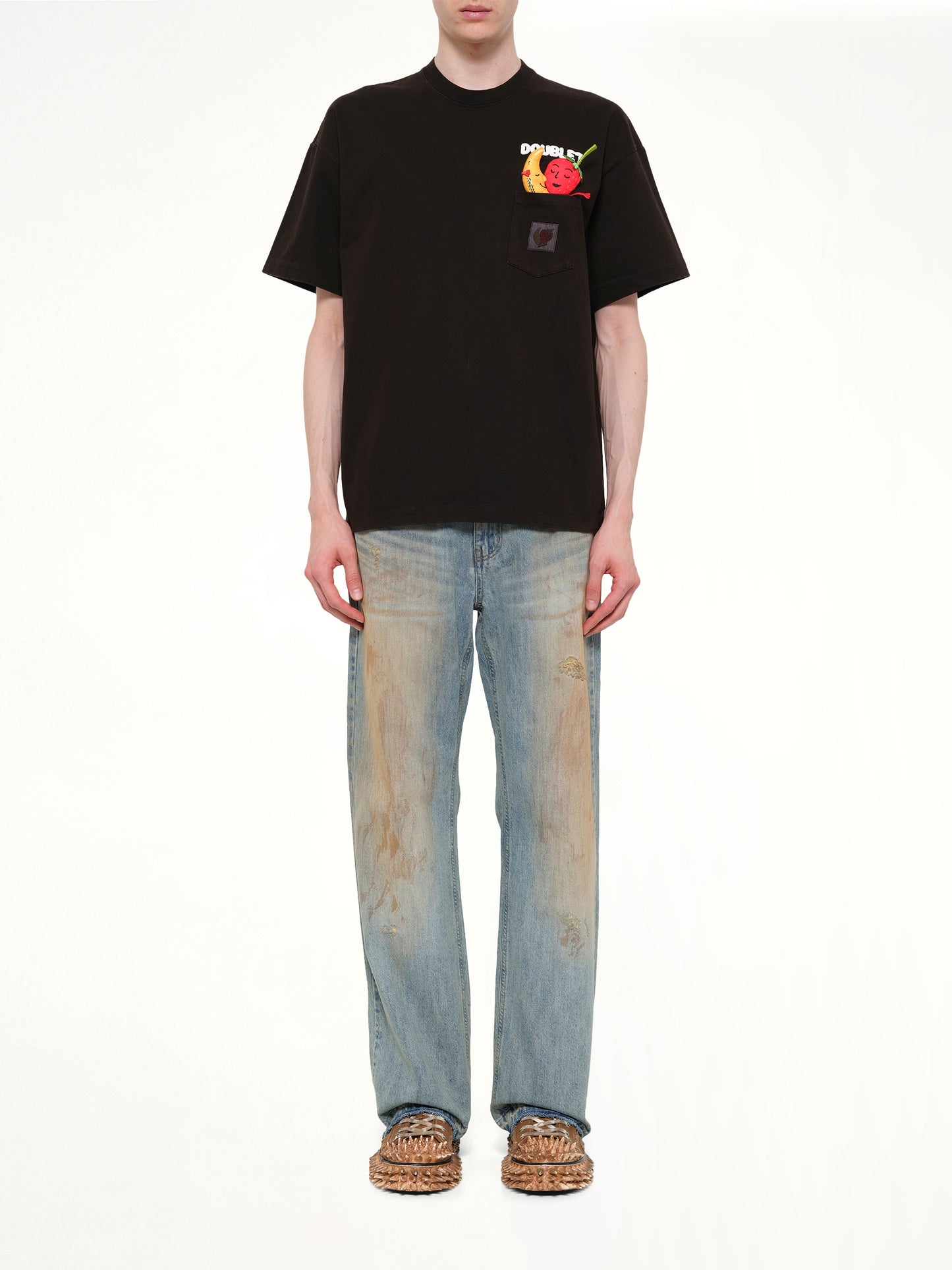 Mud-Dyed T-Shirt With SHFU in Mud