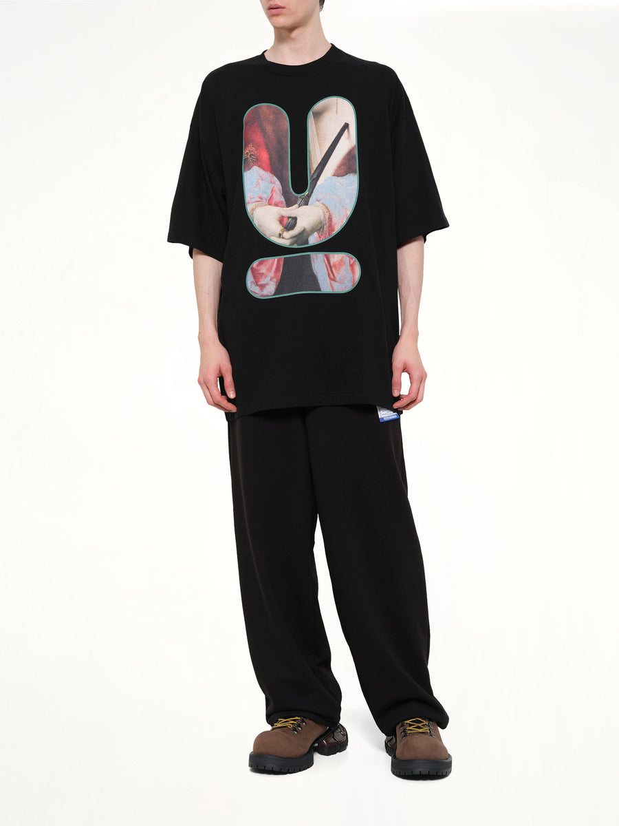 Portrait U Logo T-Shirt in Black