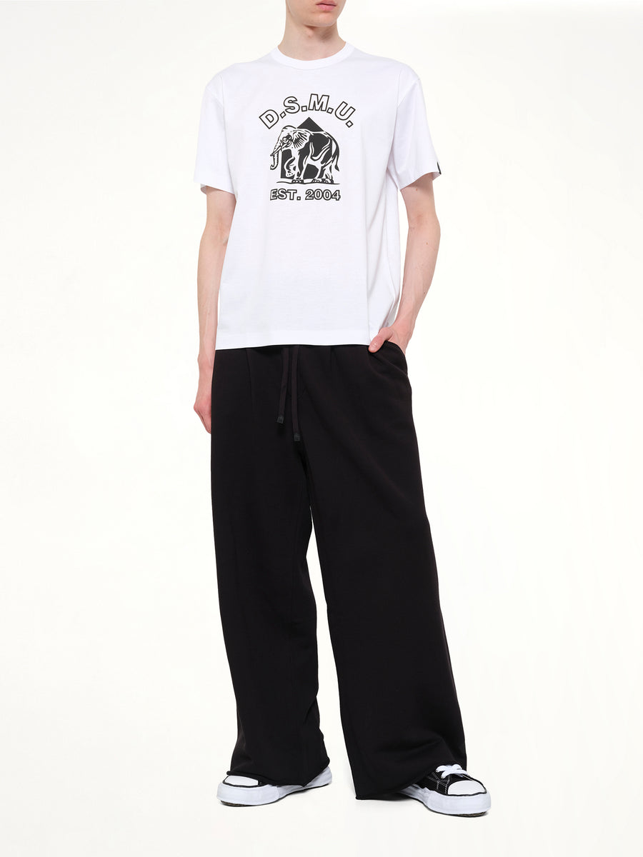 Pile Knit Pleated Pants in Black