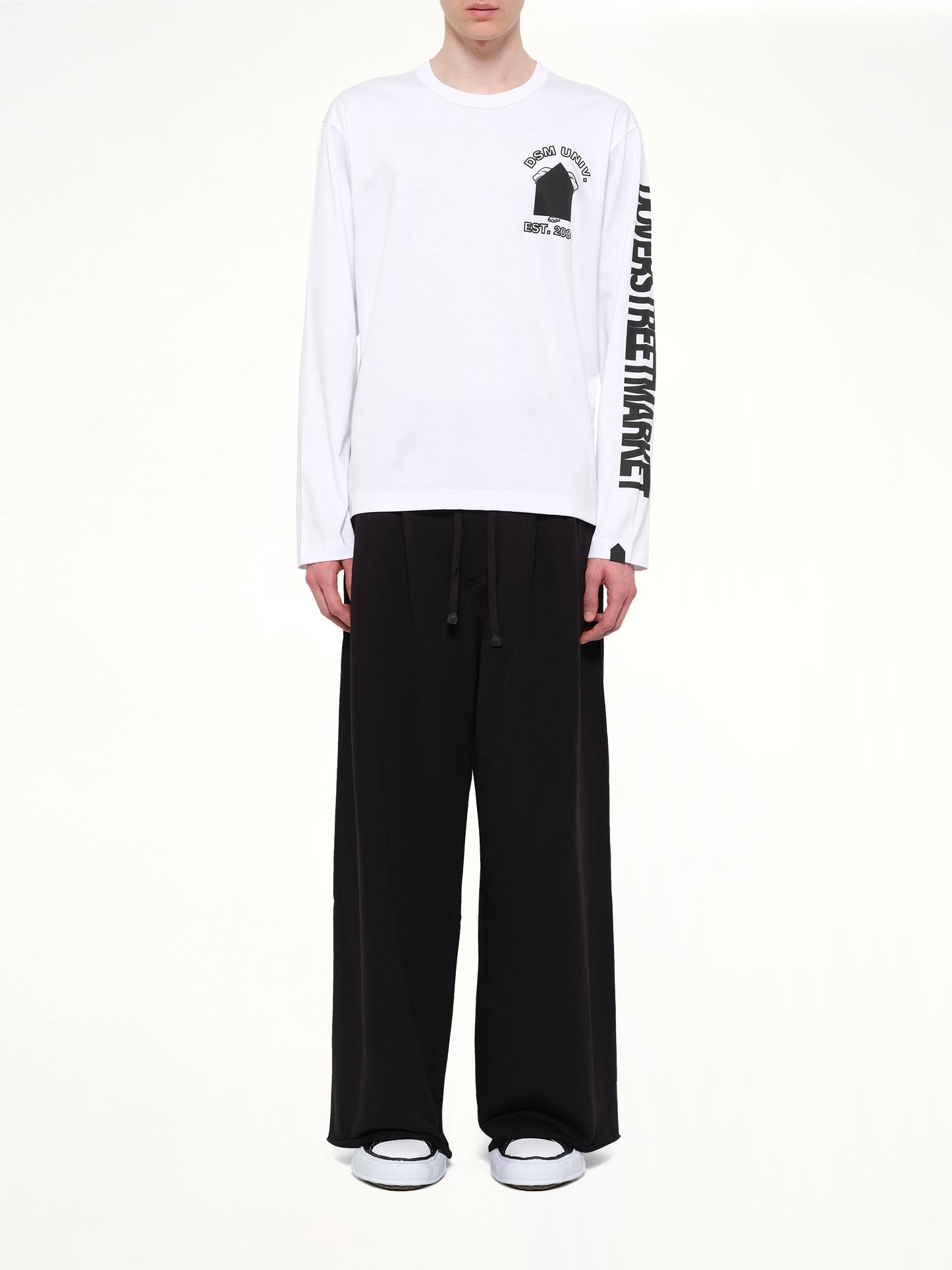 Ponte Knit LS T-Shirt in White