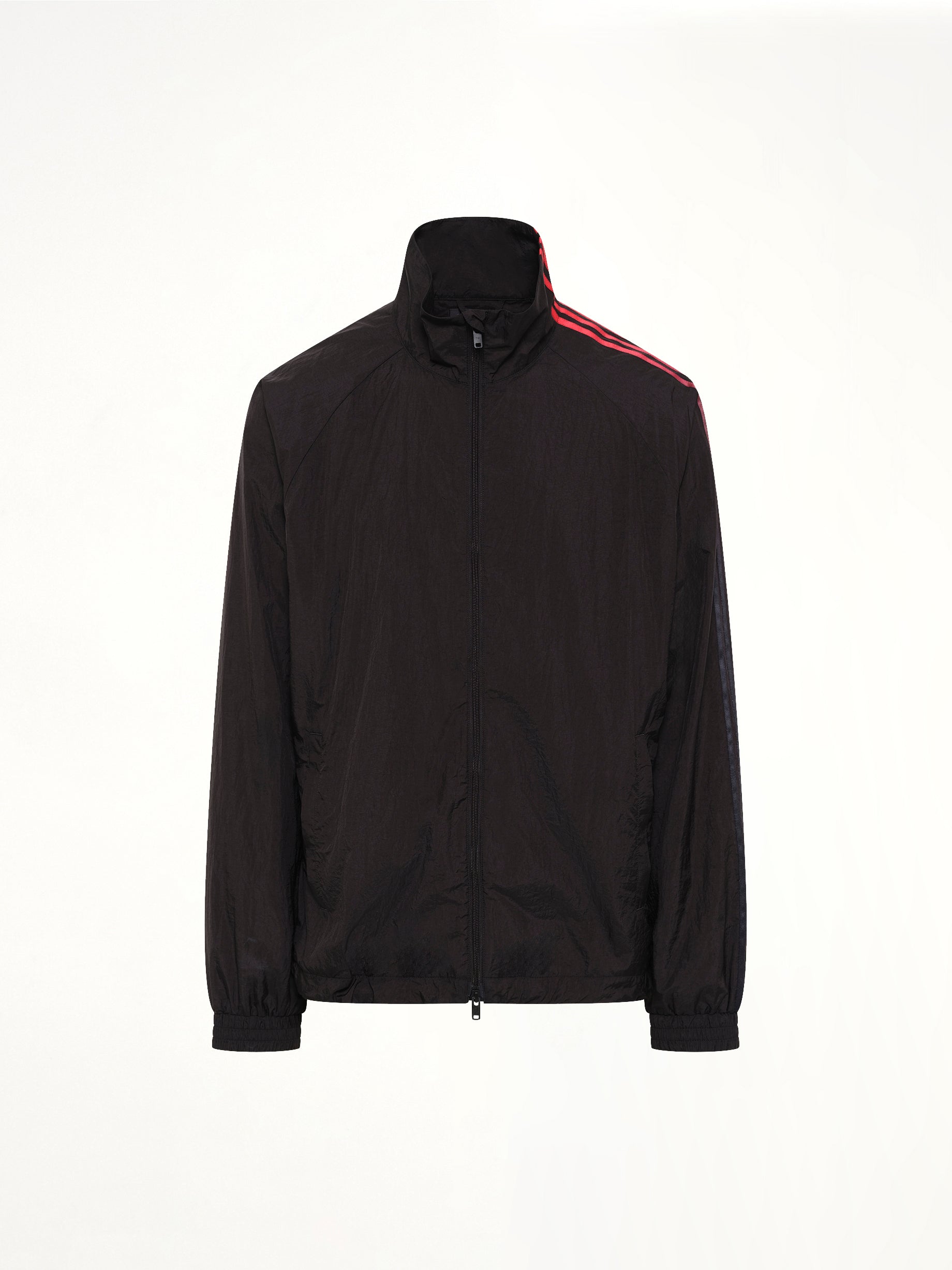 Gradient 3 Stripes Track Top in Black/Red