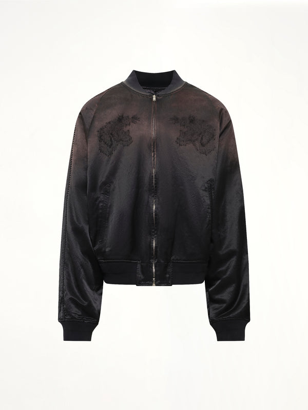 Threadless Air Embroidery Souvenir Jacket in Black
