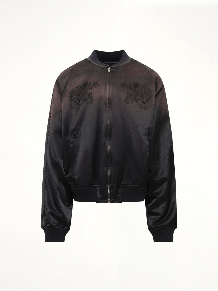 Threadless Air Embroidery Souvenir Jacket in Black