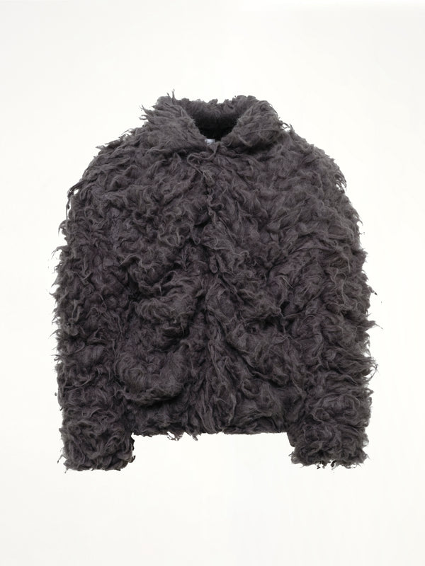 Smoke Fur Jacket in Black